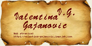 Valentina Gajanović vizit kartica